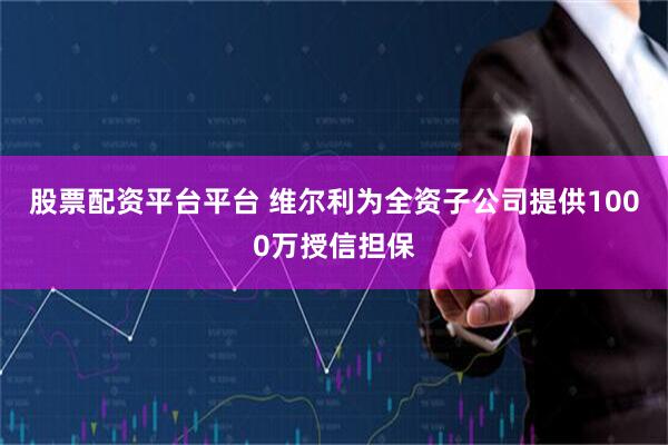 股票配资平台平台 维尔利为全资子公司提供1000万授信担保